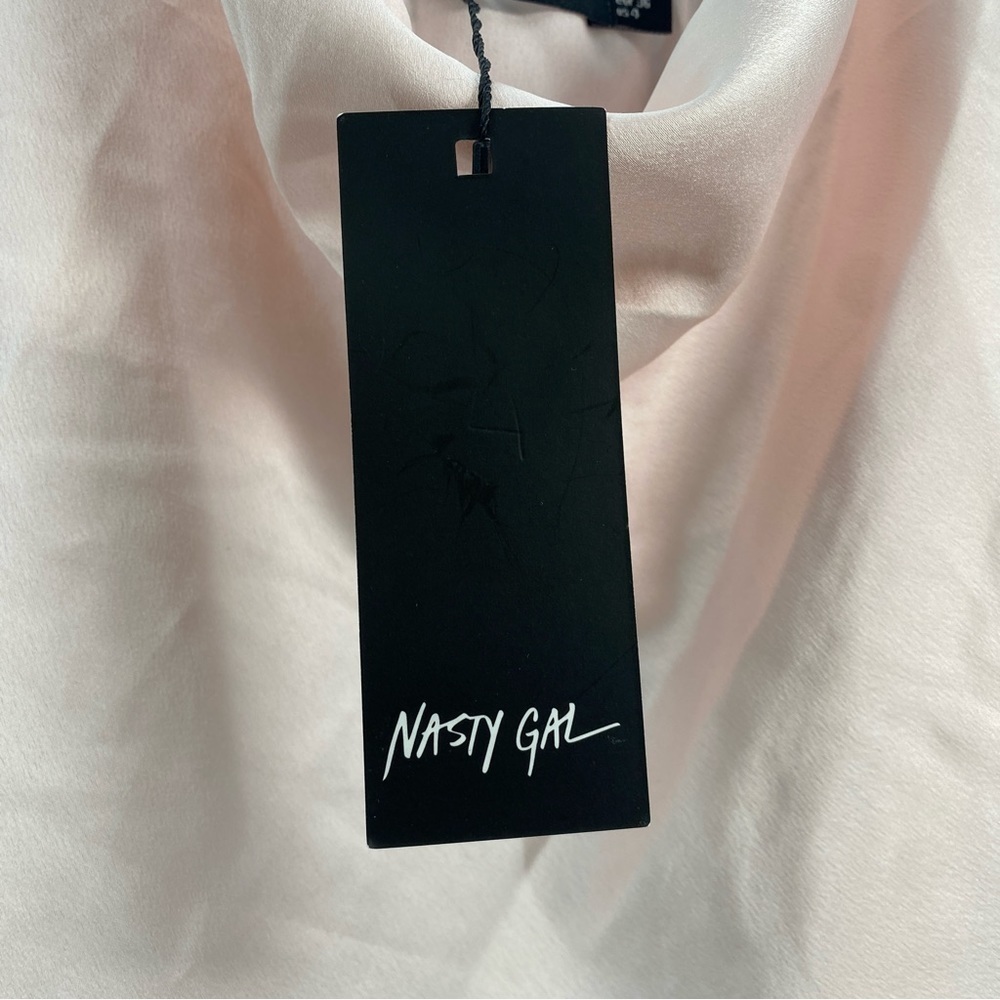 NTW Nasty Gal Women's Cowl Satin Cami Top Blush Light Pink Size 4 BRAND NEW! - Picture 6 of 10